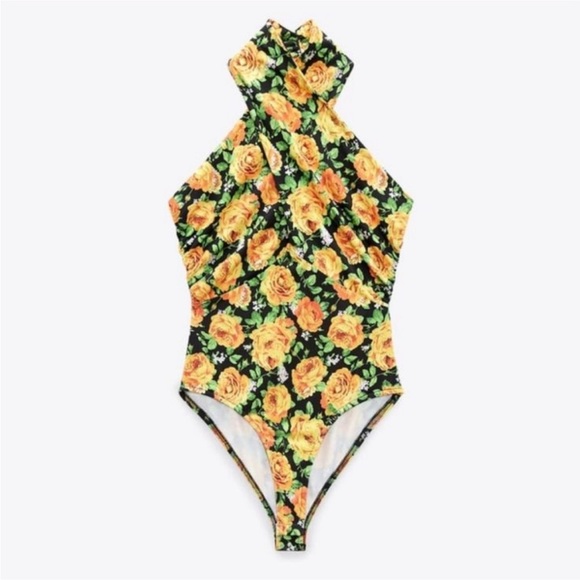 ZARA CROSS-NECK BODYSUIT - Picture 2 of 11